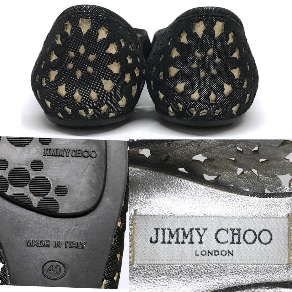 ❌❌SOLD❌❌ JIMMY CHOO STAR Sparkle Flats 40 9.5 - Picture 5 of 8